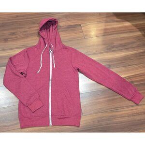 True Classic Mahogany Jacket Long Sleeve Hood Pocket Small New